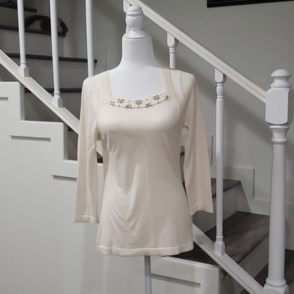 Banana Republic Off White Spring Sweater